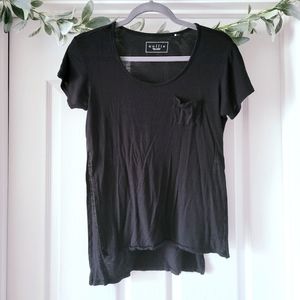 Nollie PacSun Split Side T-shirt Top Scoop Black XS